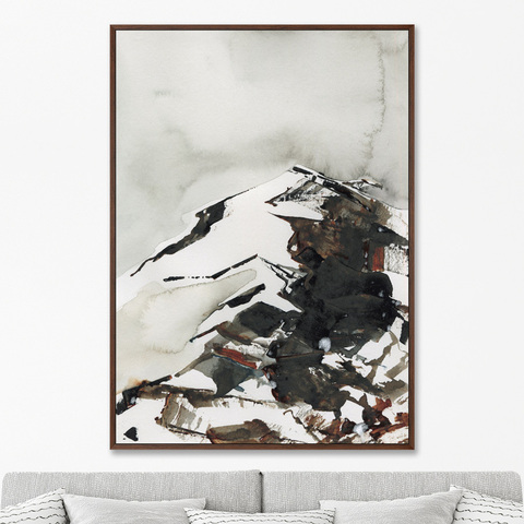 Lana Elanor - Репродукция картины на холсте Snow mountain peak, 2021г.