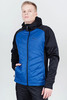 Премиальный костюм для лыж и зимнего бега Nordski Hybrid Hood Black/Blue