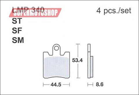 Тормозные колодки премиум класса AP RACING (BREMBO) AP-LMP340 SM