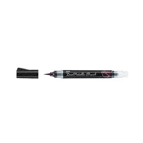 Pentel Dual Metallic Brush (Black + metallic red)