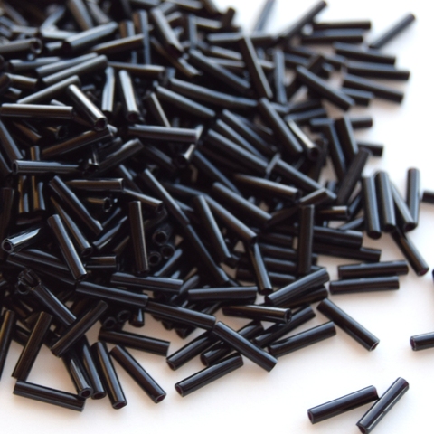 SLB-0401 Стеклярус тонкий 6мм Миюки/Miyuki Slender bugles Black