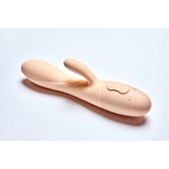 Вибратор с клиторальным отростком Kiara, цвет слоновая кость (SOLAR collection)