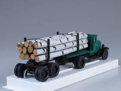 ZIS-5 Timber trailer biaxial with forest birch LOMO-AVM 1:43