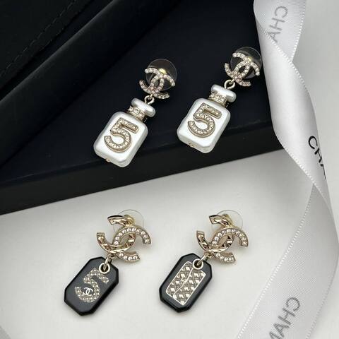 Серьги CHANEL "5"