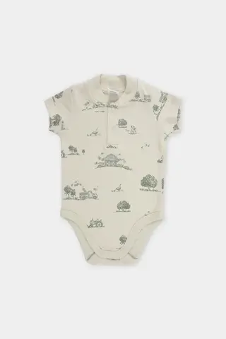 полукомбинезон для новорожденных  К 6528/сельский пейзаж на фисташковом муссе