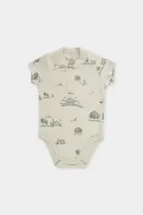 полукомбинезон для новорожденных  К 6528/сельский пейзаж на фисташковом муссе