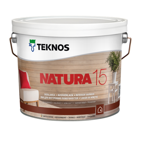 TEKNOS NATURA 15/Текнос Натура 15 Полуматовый лак для внутренних поверхностей