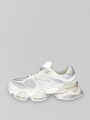 Кроссовки 9060 комбинированные с логотипом и прозрачной вставкой сзади