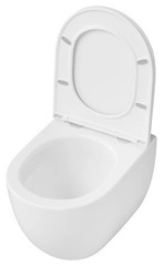 Унитаз подвесной Grossman GR-4498SQC Tornado безободковый с тонким сиденьем 520x360x400