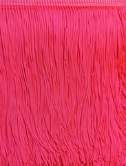 Тесьма текстиль бахрома, 15 см, розовый неон