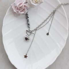 Набор для создания колье с гематитом (в серебряном цвете) НАБ020