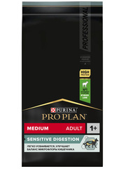 Pro Plan Medium Adult Sensitive Digestion сухой корм для собак средних пород с чувствительным пищеварением, ягненок 18 кг