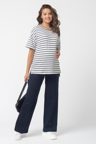 Костюм для беременных 16147 бело-синий