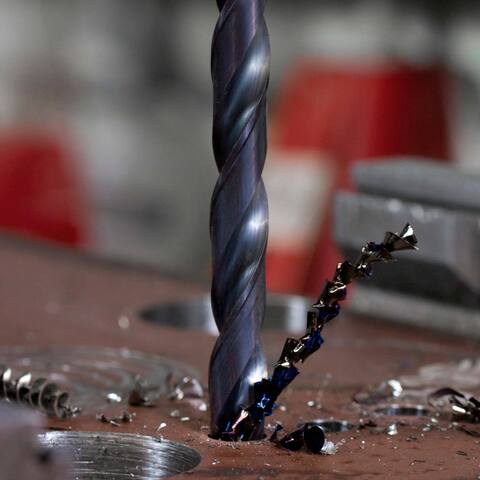 Сверло по металлу ц/х 8,0x117/75мм DIN338 h8 5xD Твердосплавное K20 TiALN 118° Ruko 814080