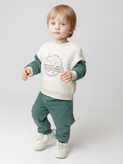 брюки  для мальчика  КР 400853/темно-зеленый 5611 к604