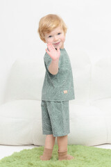 шорты  для мальчика  КР 400666/зеленый мох,тропики к460