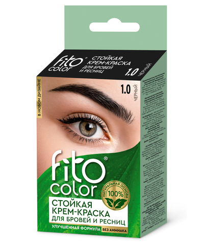ФИТО Стойкая крем-краска д/бровей и ресниц Fitocolor, Черный(2прим)2х2мл