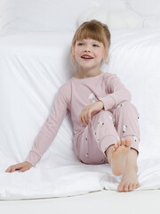пижама  для девочки  К 1541/розово-сиреневый,маленькие таксы