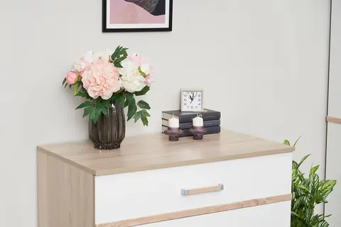 Комод Сакура дуб сонома / белый