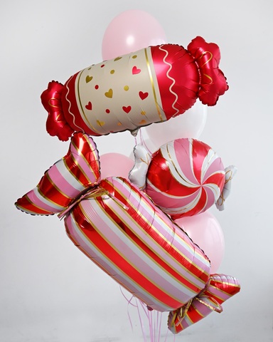 Связка гелиевых шаров Конфетки