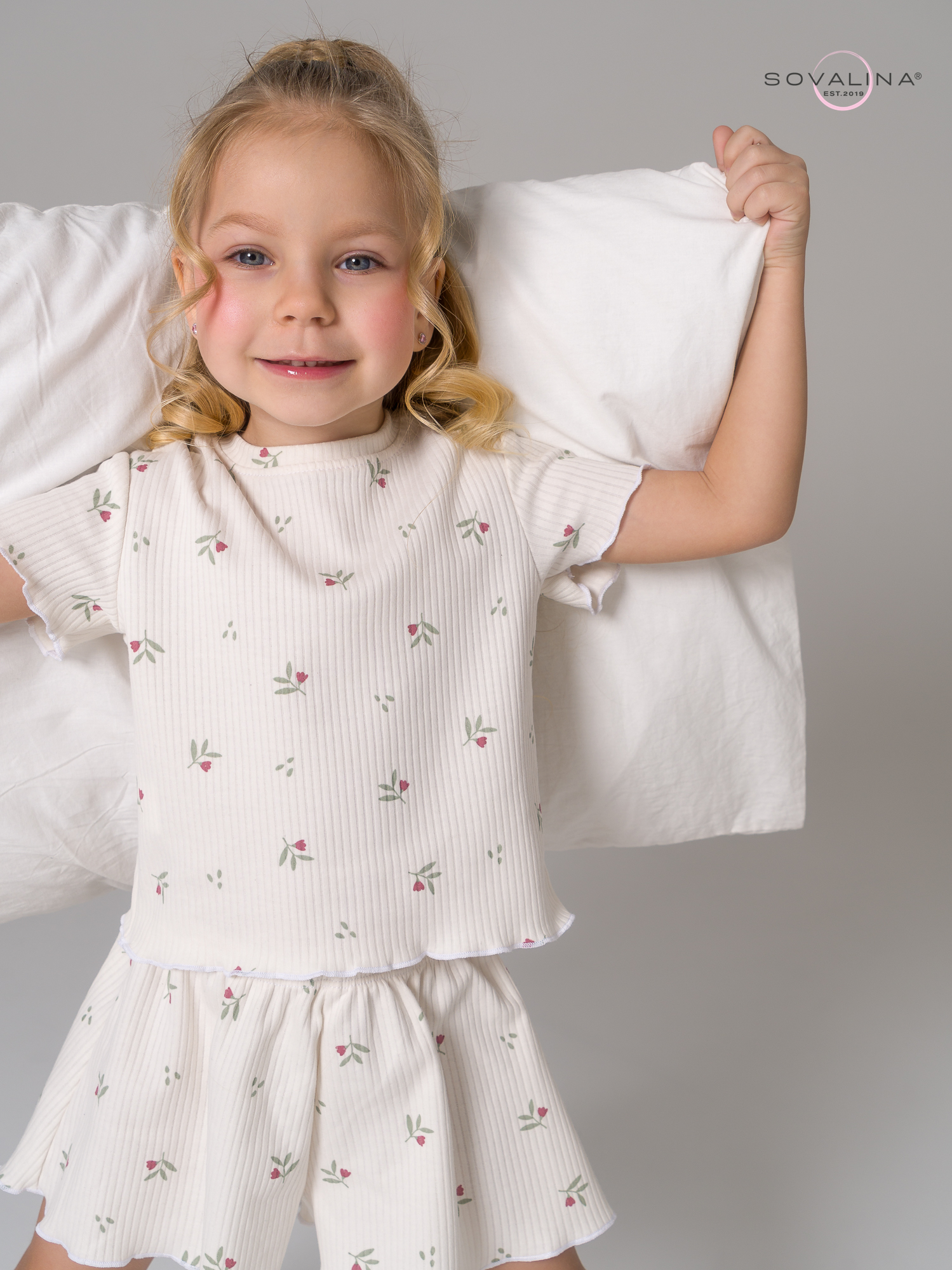 Пижама Элли бордовые тюльпанчики