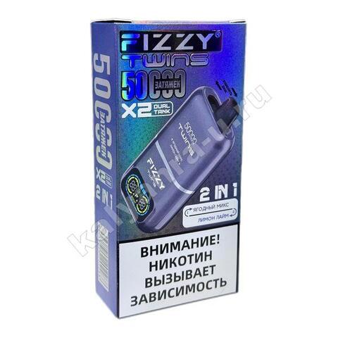Fizzy Twins 50000 затяжек (2 в 1) - Ягодный Микс - Лимон Лайм
