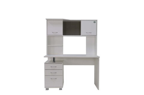 Стол компьютерный Ивару МАКСИМ-1, Белый Шёлк