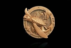 Силиконовый молд Медальон Черепаха