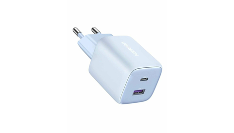 Сетевое зарядное устройство UGREEN CD350 (35859) Nexode 35W USB-A - USB-C Wall Charger EU,  небесно-голубой