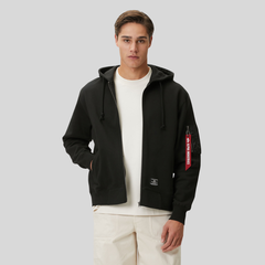 Толстовка Alpha Industries Utility Pocket Full Zip Up Black (Черный)