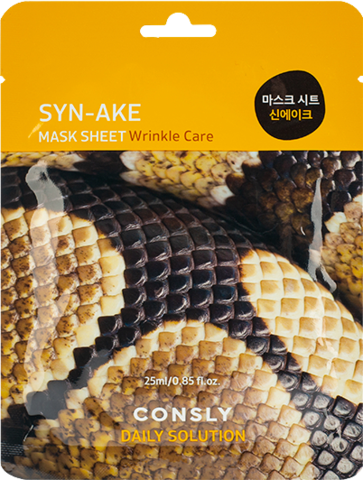 Consly Маска тканевая для лица с пептидом Syn-Ake, With Syn-Ake Peptide