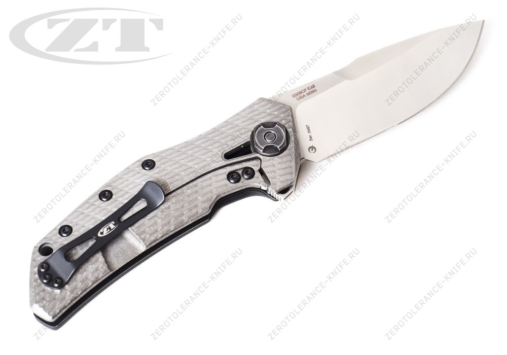 Нож Zero Tolerance 0308CF M390 Two Tone Blade - фотография 