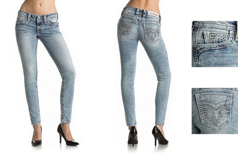 Rock Revival | Джинсы женские BRAYLEE S211 SKINNY RP2593S211 перед сзади и детали