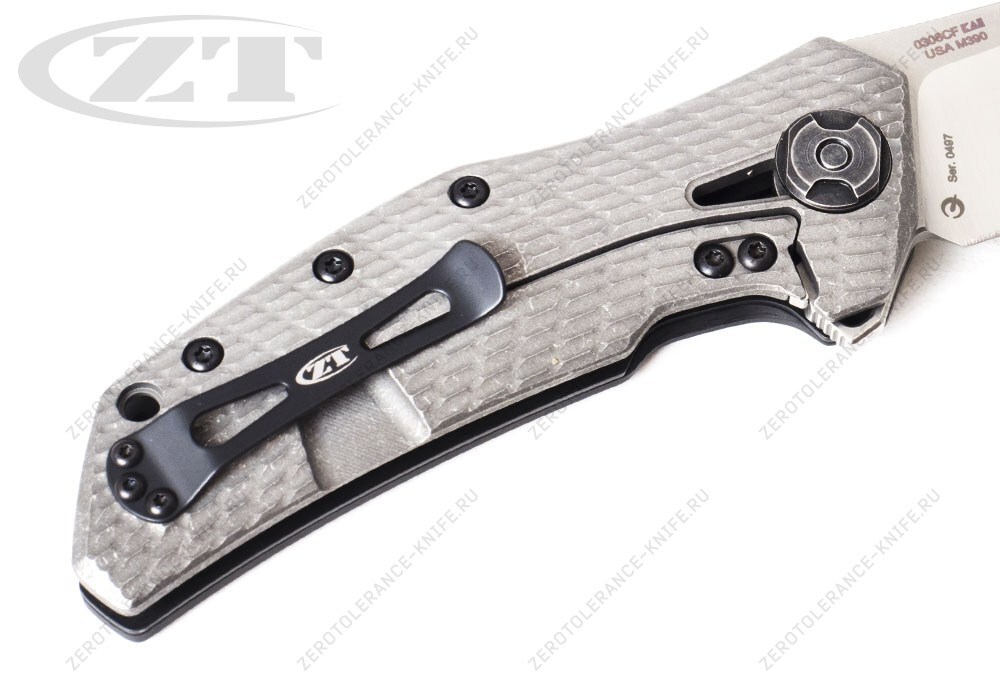 Нож Zero Tolerance 0308CF M390 Two Tone Blade - фотография 