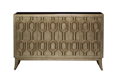 Комод дизайнерский 97x152x41см Garda Decor цвет состаренного золота