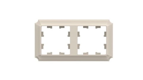 Рамка на 2 поста. Цвет Бежевый. Schneider Electric(Шнайдер электрик). AtlasDesign Antique. ATN100202