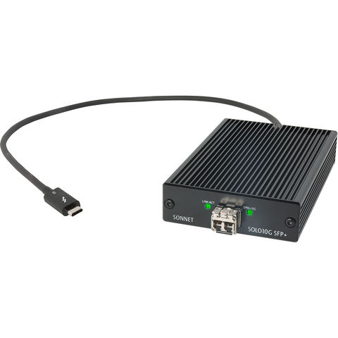 Адаптер сетевой Sonnet Solo 10G SFP+ Thunderbolt 3 10 Gigabit Fanless Adapter с Short-Range SFP+ Transceiver