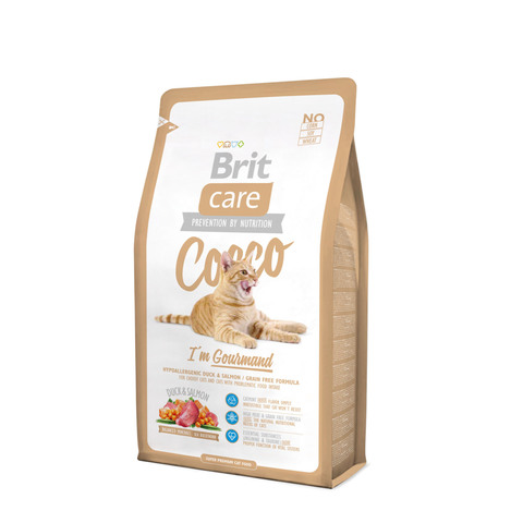 Brit Care Cat Cocco Gourmand сухой корм беззерновой для кошек-гурманов 2кг