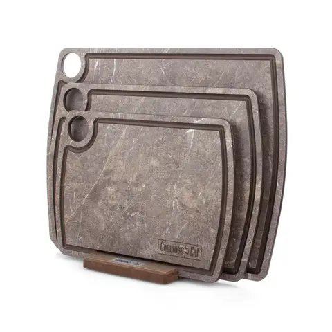 Набор разделочных досок 3шт ComposeEat Fashion мрамор темный