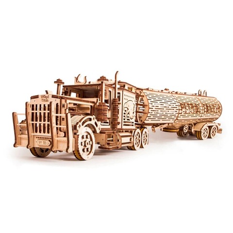 Прицеп цистерна для тягач Big Rig от Wood Trick - Деревянный конструктор, сборная механическая модель, 3D пазл
