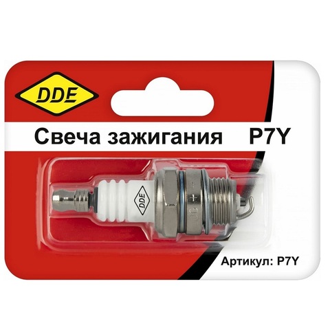 Свеча зажигания DDE - P7Y (Champion CJ7Y, Bosch WS8F, NGK BPM7A) бензопилы, триммеры, мотобуры (P7Y)