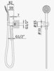 Cezares CZR-KD-02-Bi Ручной душ с гибким шлангом 150 см, штуцером и держателем