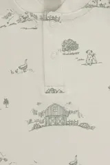 полукомбинезон для новорожденных  К 6528/сельский пейзаж на фисташковом муссе