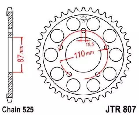 Звезда ведомая JTR807 45ZBK