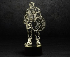 3D светильник Капитан Америка 2 — 3D light Captain America