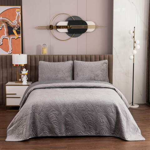 Покрывало 240х260 и 2 наволочки 50х70 Sofi De MarkO Мелисса стоун