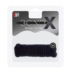 Чёрная веревка для связывания BONDX LOVE ROPE - 5 м. - 