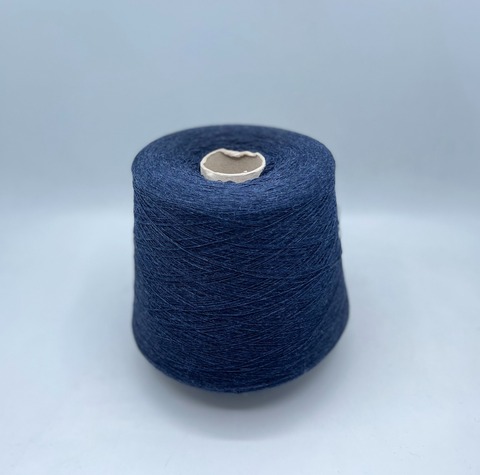 Бобинная пряжа (пр.Италия), 750м /100гр, 80%шерсть, 20%полиамид, цвет- Темно-синий меланж, арт.31788