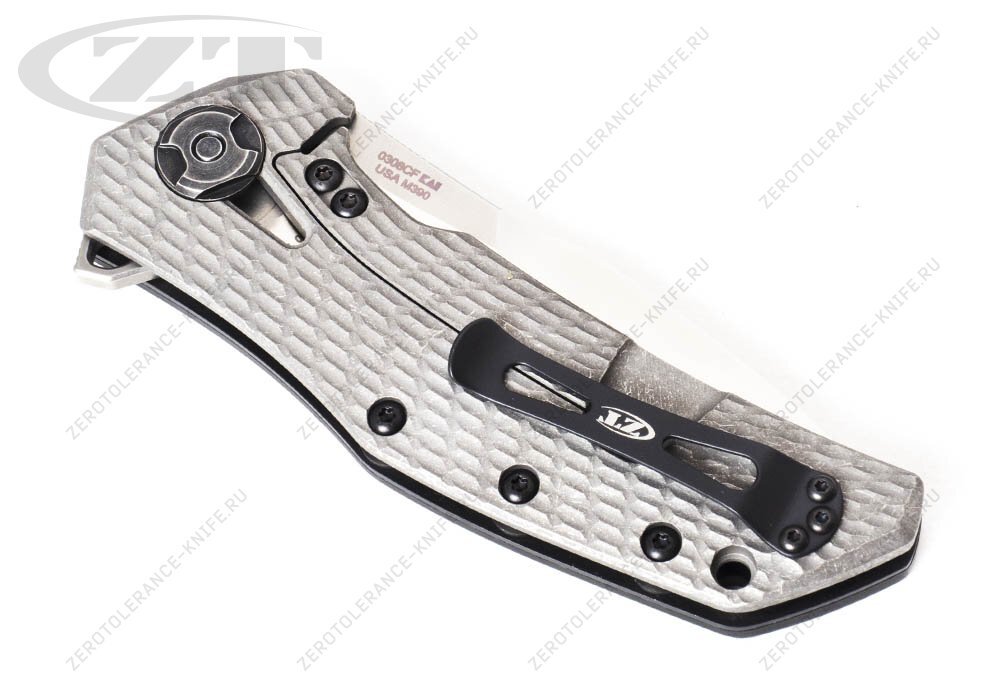 Нож Zero Tolerance 0308CF M390 Two Tone Blade - фотография 