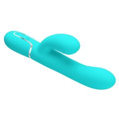 Аквамариновый вибратор-кролик Mariana - 22,6 см. - 